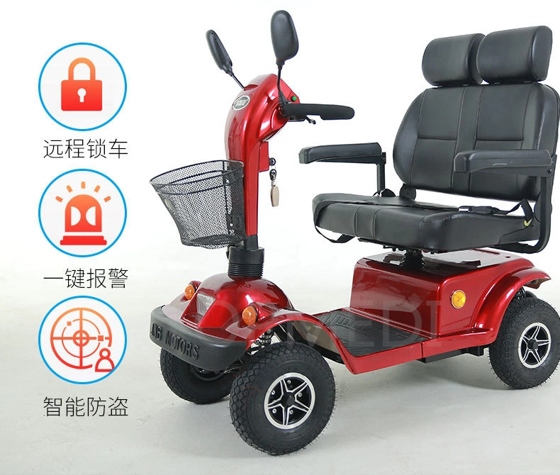 Long Driving Aluminum Alloy Four Wheel Travel Electric Folding Mobility Scooter