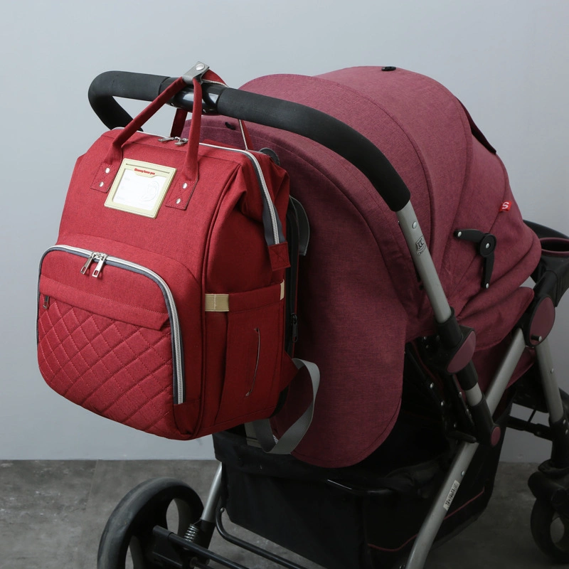 Nappy Bag Quilted Luxury Multifunction Handbag for Babies Outing Large Capacity Stroller Nursing Backpack Mommy Maternity Bag