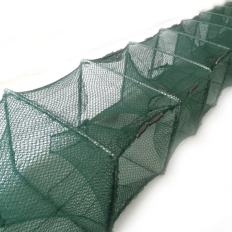 PE/Nylon Long Trap Fishing Cage Great Wall Cage Fishing Shrimp Trap Green Crabs Traps Made in China