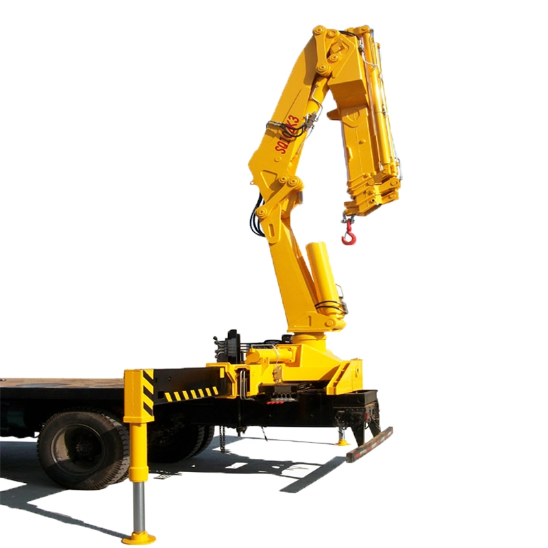 Hydraulic Knuckle Boom Truck Mounted Crane Lifting Equipment 10 Ton with Remote Control