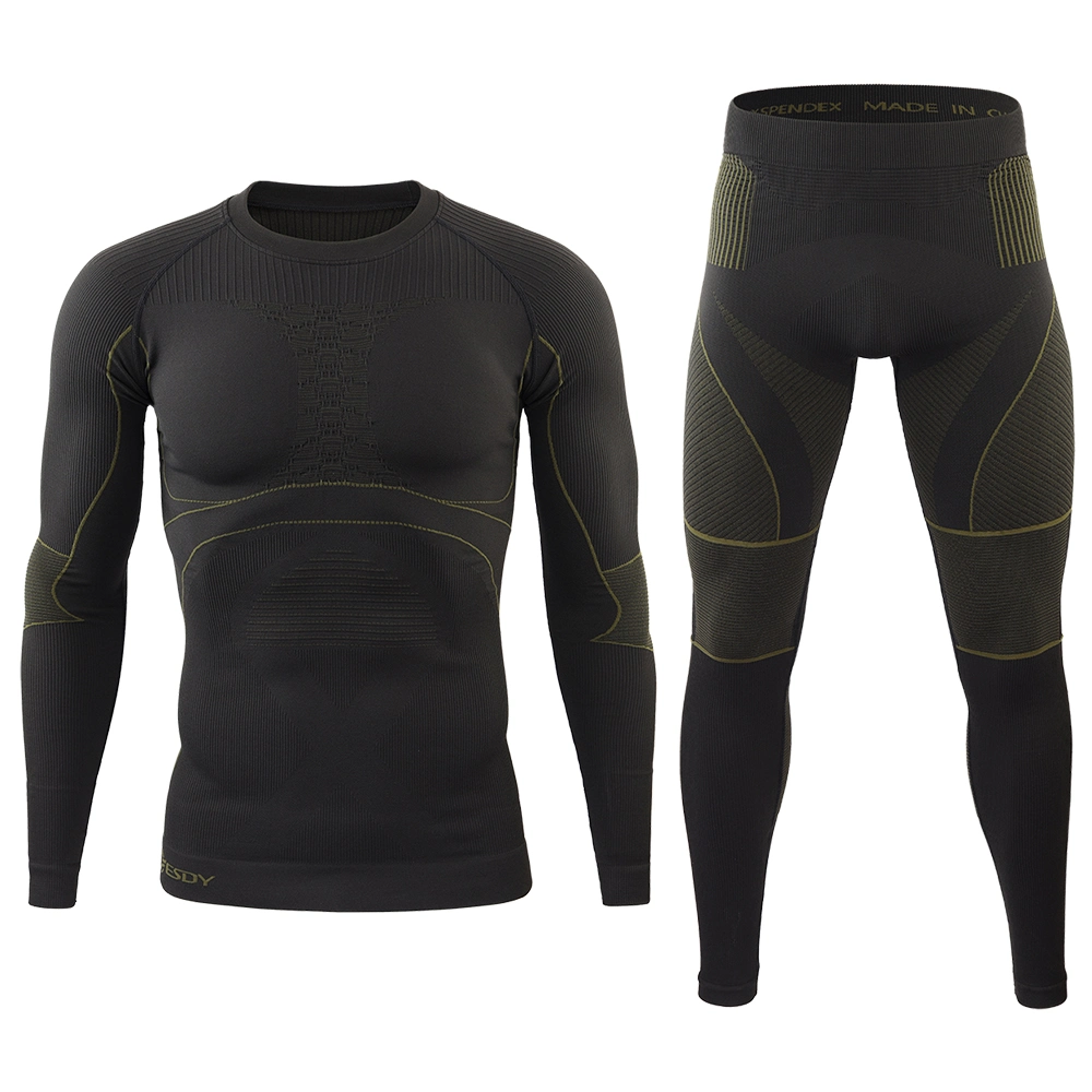 Esdy Outdoor Training Thermal Underwear Sports Fitness Clothes Functional Warm Inner Wear for Men