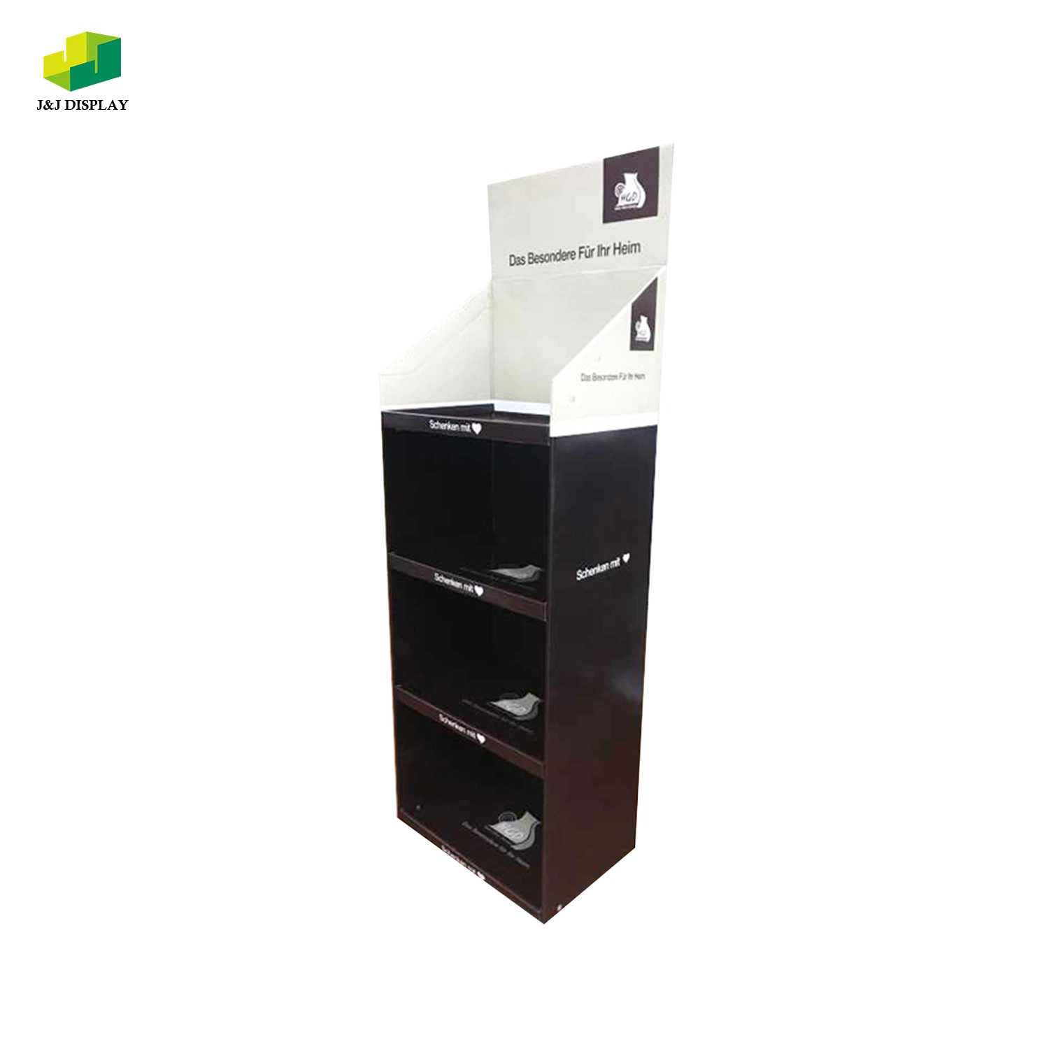 Individuelle Handwerk Kunst Display Stand Papier Rack Stand Up Display Geschenkbox Shipper Artbox Counter Top