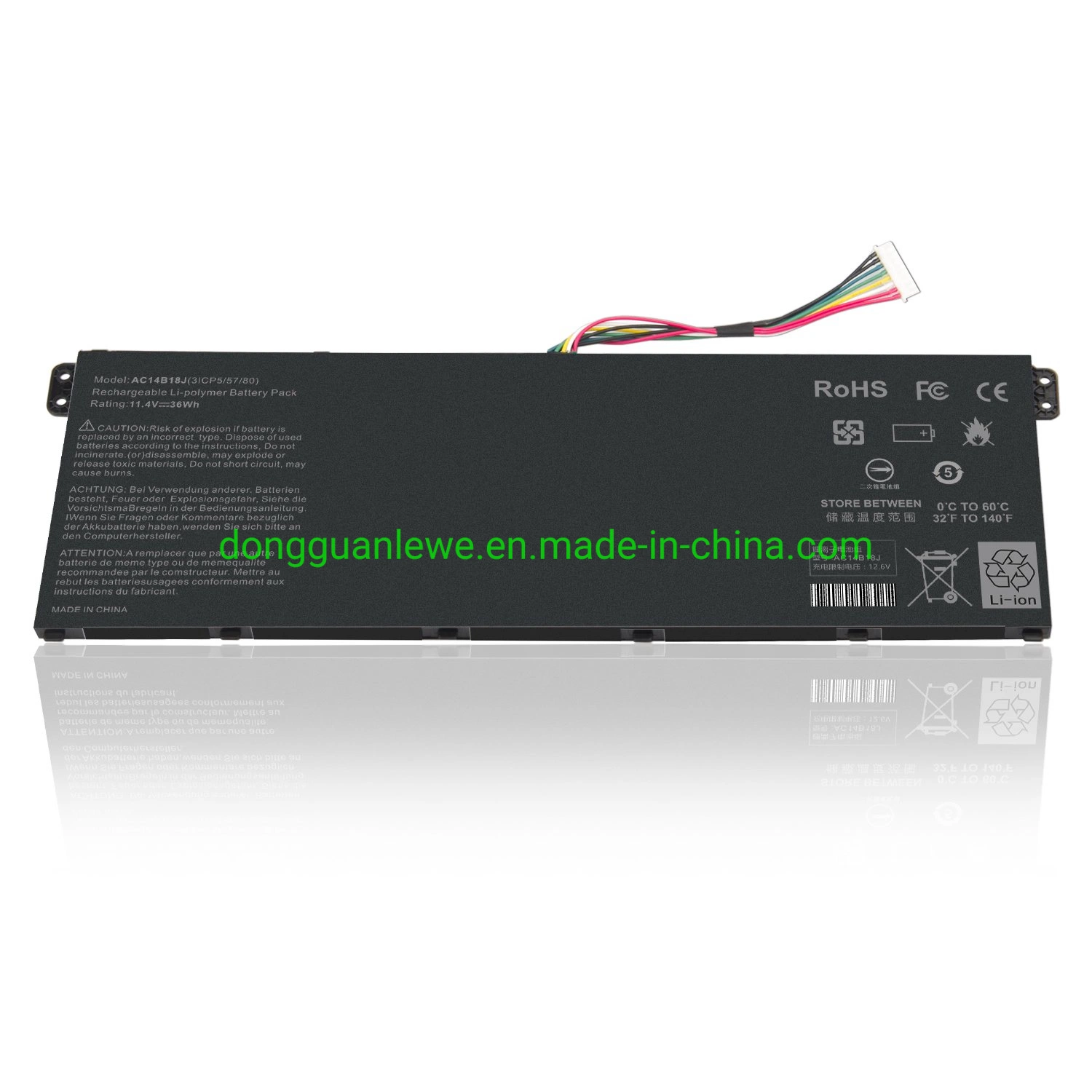 Wholesale Price 11.4V 36wh AC14b18j Laptop Battery Replacement for Acer Aspire Es1-511 Es1-512 V3-111 V3-111p B115-M Notebook Battery