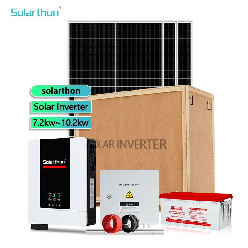 Off Grid Solar Power System 5kw 10kw Batterien Home Solar Energiesystem Wind und Solar-Panel Solar Hybrid-Wechselrichter Hersteller