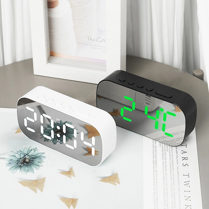 Ins LED Digital Display Electronic Clock Mirror Digital Desktop Small Alarm Clock