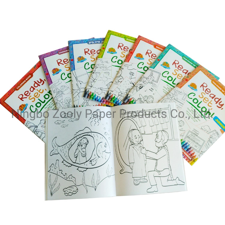 كتب الأطفال المخصصة كتاب التلوين طباعة كتاب مع Crayon