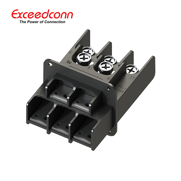 Through-Wall Terminal Plug-in 5 Pins 110A Pluggable Panel Terminal Block