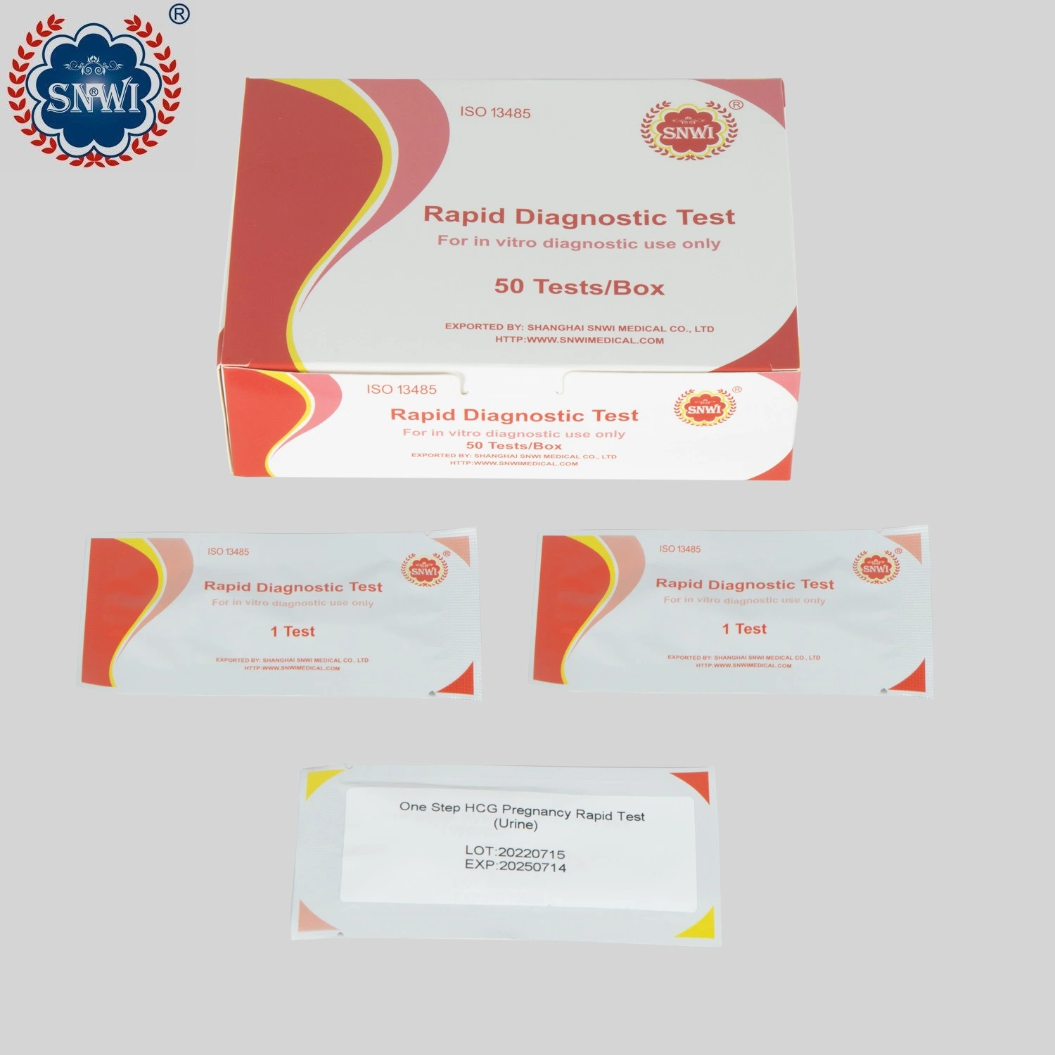 High Accuracy One Step Medical Diagnostic HCG Urine Testing Colloidal Gold Rapid Screen Pregnancy Test Kit (Strips/Cassette/Midstream)