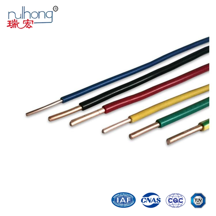 1.5mm 2.5mm 4mm BV/Rvv Single Copper Core Hard Conductor Unsheathed Electric Wire for Housing and Industry