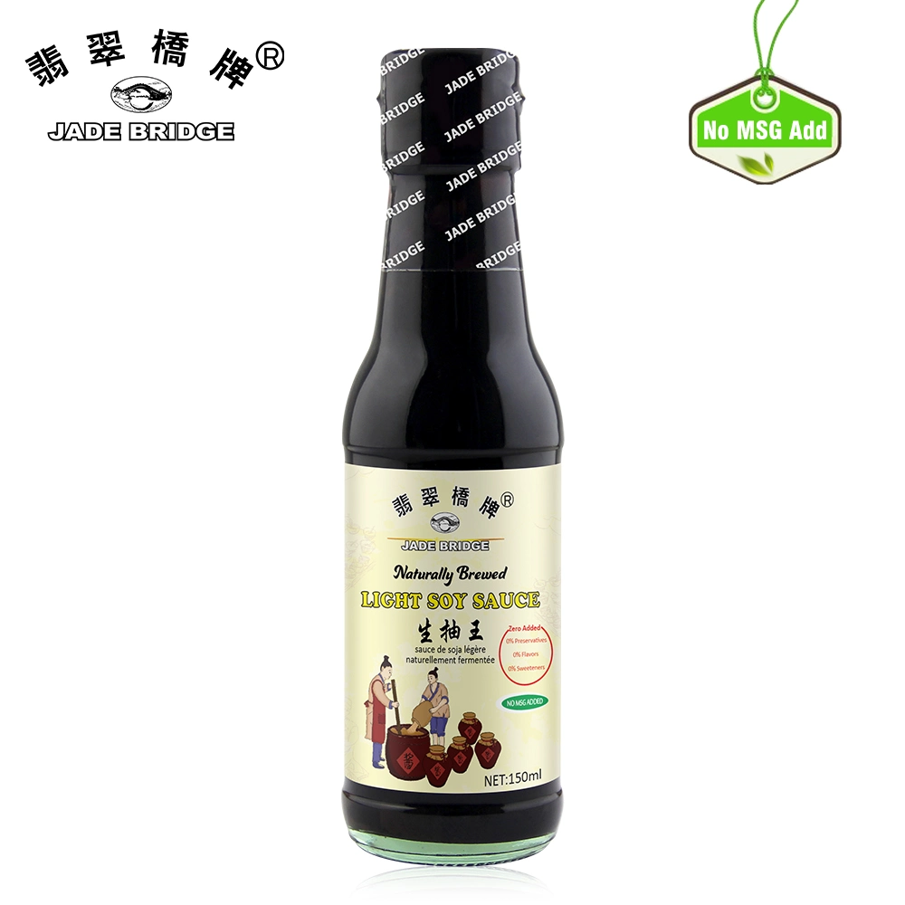 Naturally Brewed Premium Soybean Sauce Manufacturer 300 Ml Jade Bridge Zero Added Light Soy Sauce