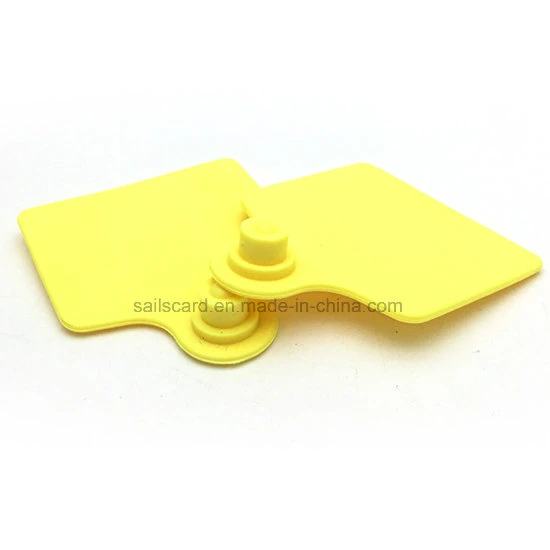 RFID 3m Range 80X70mm UHF Animal Ear Tag with/Without Laser Printing Number