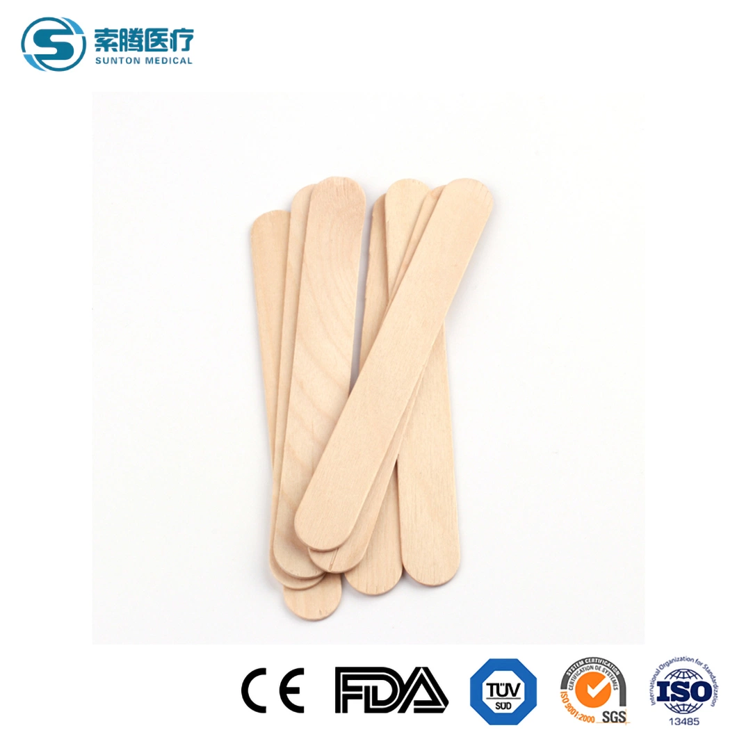 Sunton 100PCS/Box Packing Wooden Tongue Depressor Medical Tongue Depressor China Eco-Friendly Tongue Depressor Suppliers OEM Customized Tongue Depressor