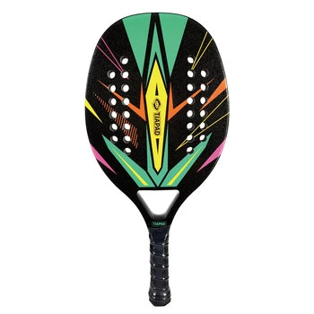 مصنع رخيصة بالجملة مصنّع مصنّع المعدات الأصلية (OEM) Professional 3K 12K 18K كامل الكربون Fibberglass Soft EVA Racket Beach Tennis Racket 22 مم 320 جم أساسي سباق محترف متوسط