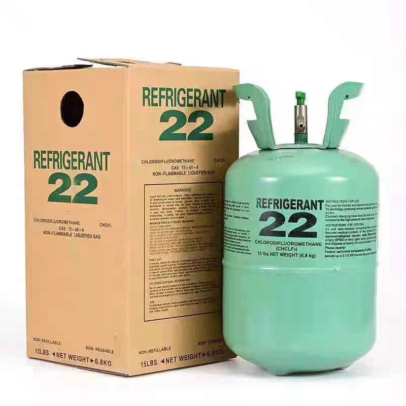 Manufacturer Direct Refrigerant R134A 13.6kg High Purity R-22 Refrigerant Gas Price for Sale for Automobile Use