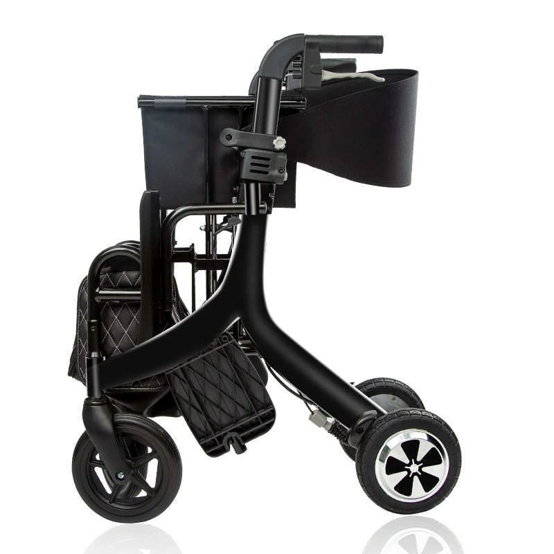 Walkers for Seniors Heavy Duty Transport Wheelchair Lightweight Foldable Walker with Bag