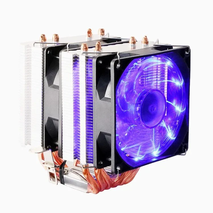 CPU Cooling Fan Radiator Double Copper Tube Case Copper Heatsink