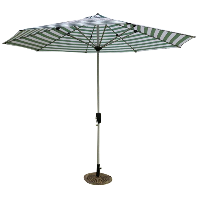 Diam 2.7m/3m Outdoor Custom Garden Aluminum Wood Steel Center Pole Parasol Waterproof Polyester Sun Beach Patio Umbrella