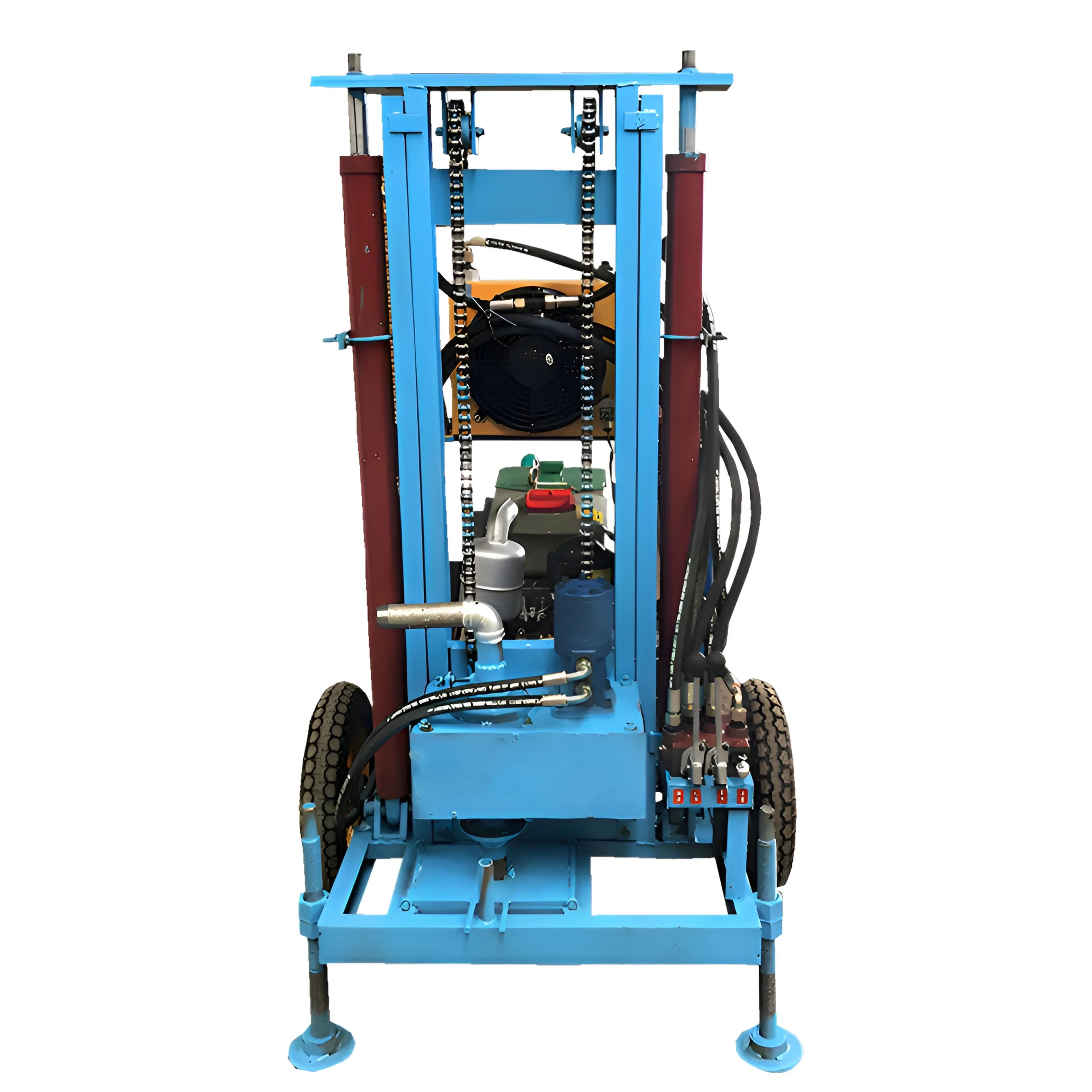 200m 28HP Diesel Hydraulic Small Portable Water Well Drilling Rigs for Sale