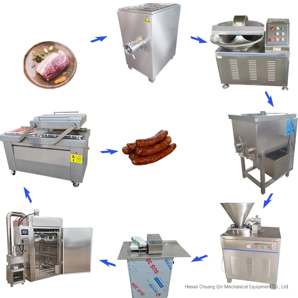 High Efficiency Machinery Sausage Meat Bowl Cutter Sausage Binding Machinery Machinery Industry Equipment Sausage Sausage Steam Oven Machinery