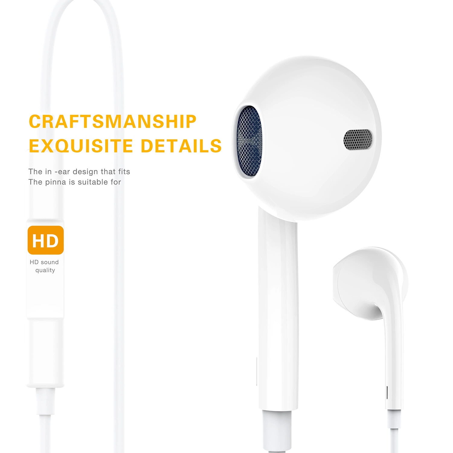 The Wholesale/Supplier High quality/High cost performance Bluetooth Connected Lightning in-Ear Wired Earphone