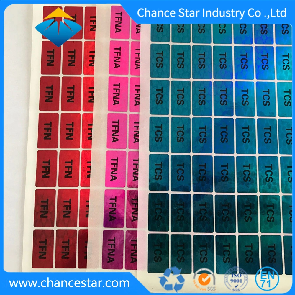 Custom Different Label Colors 3D DOT Matrix Hologram Stickers