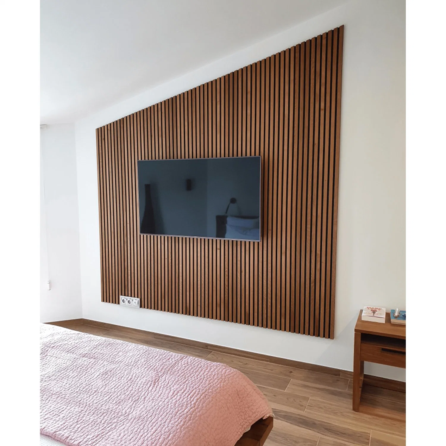 Decor Foam MDF Soundproof Boards Sound Diffuser Fire Prevention Wooden Slats Acoustic Wall Panel