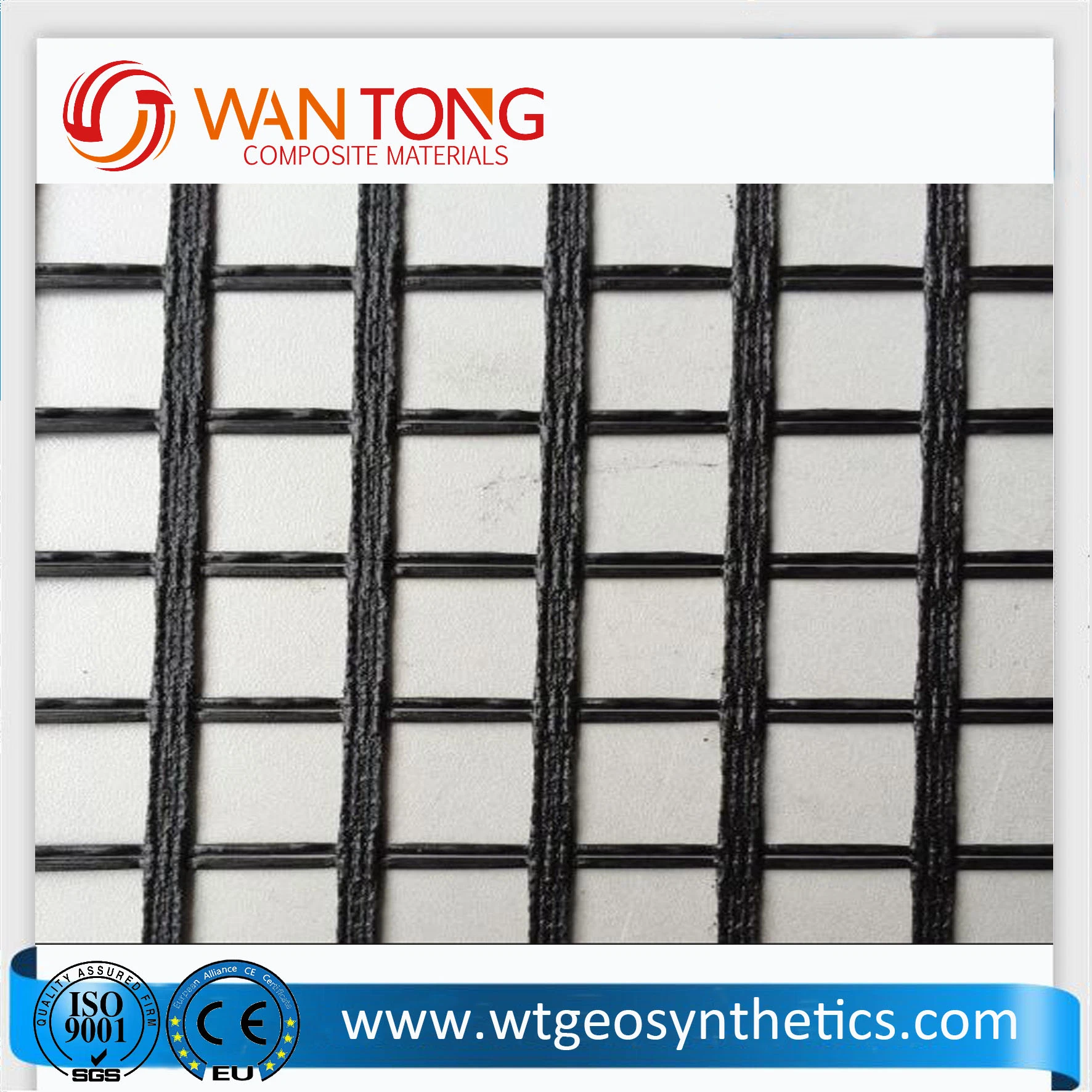 High Tensile Strength Pet Biaxial Geogrid