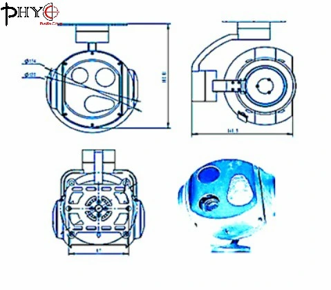 Uav Payload Thermal Sensor CCTV Camera Security Monitoring Targeting