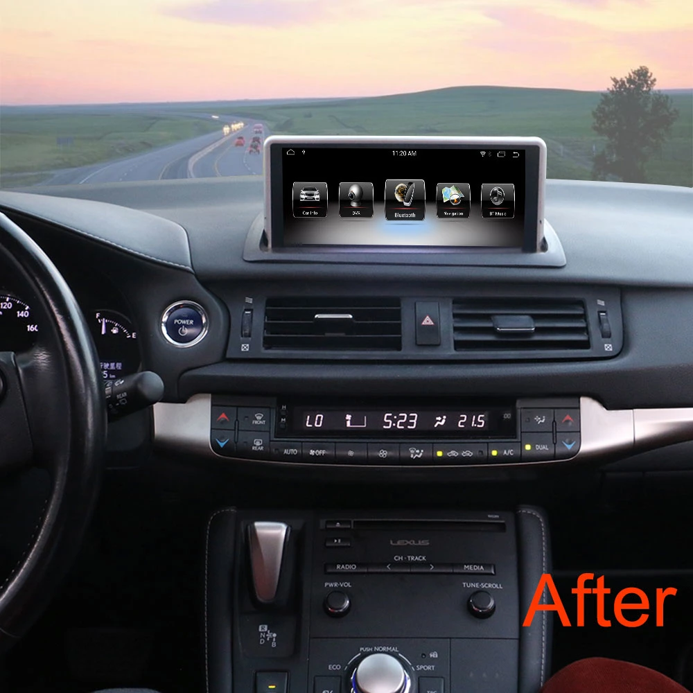 8,8 pouces de voiture GPS lecteur de DVD Lecteur multimédia pour 2011-2018 Lexus CT200