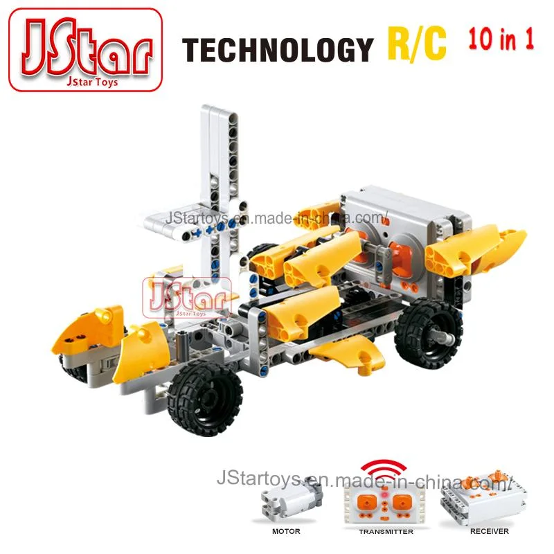 Montagem do Jstar Technology RC 10in1 198PCS blocos de construção STEM Technic Blocos de blocos de tijolos de bricolage para brinquedos de construção de Engenharia de Aprendizagem para Crianças Blocos