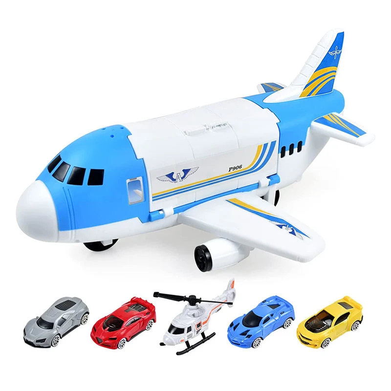 Jstar Transport Fracht Flugzeug Reibung Powered Cars Bau Spielzeug Auto Träger Fahrzeug Spielzeug Set für Kinder Transport Spielzeug Set