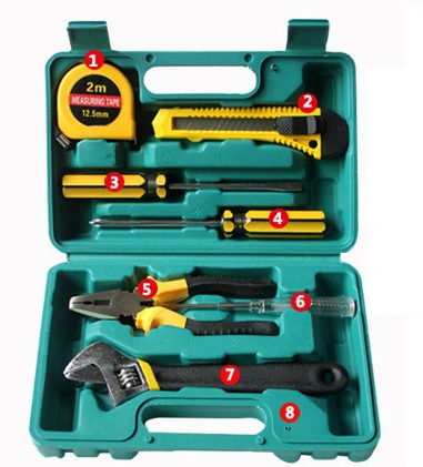 Professionelle Kunststoff Box Storage Allgemeine Haushalt Wartung Hand-Tool-Set