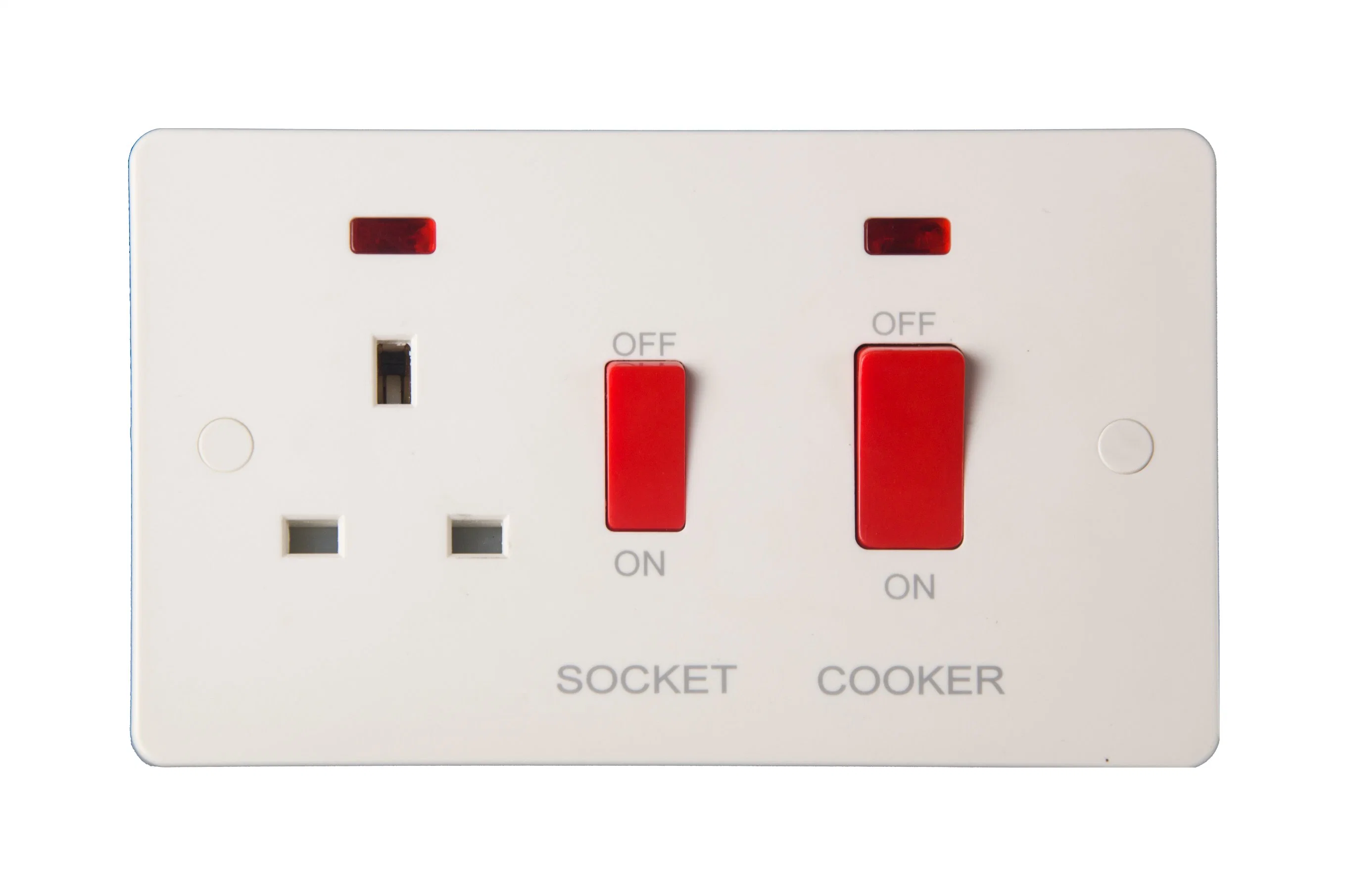 Reino Unido, Interruptor de control de la cocina de 45 A 13A Conector hembra conmutado
