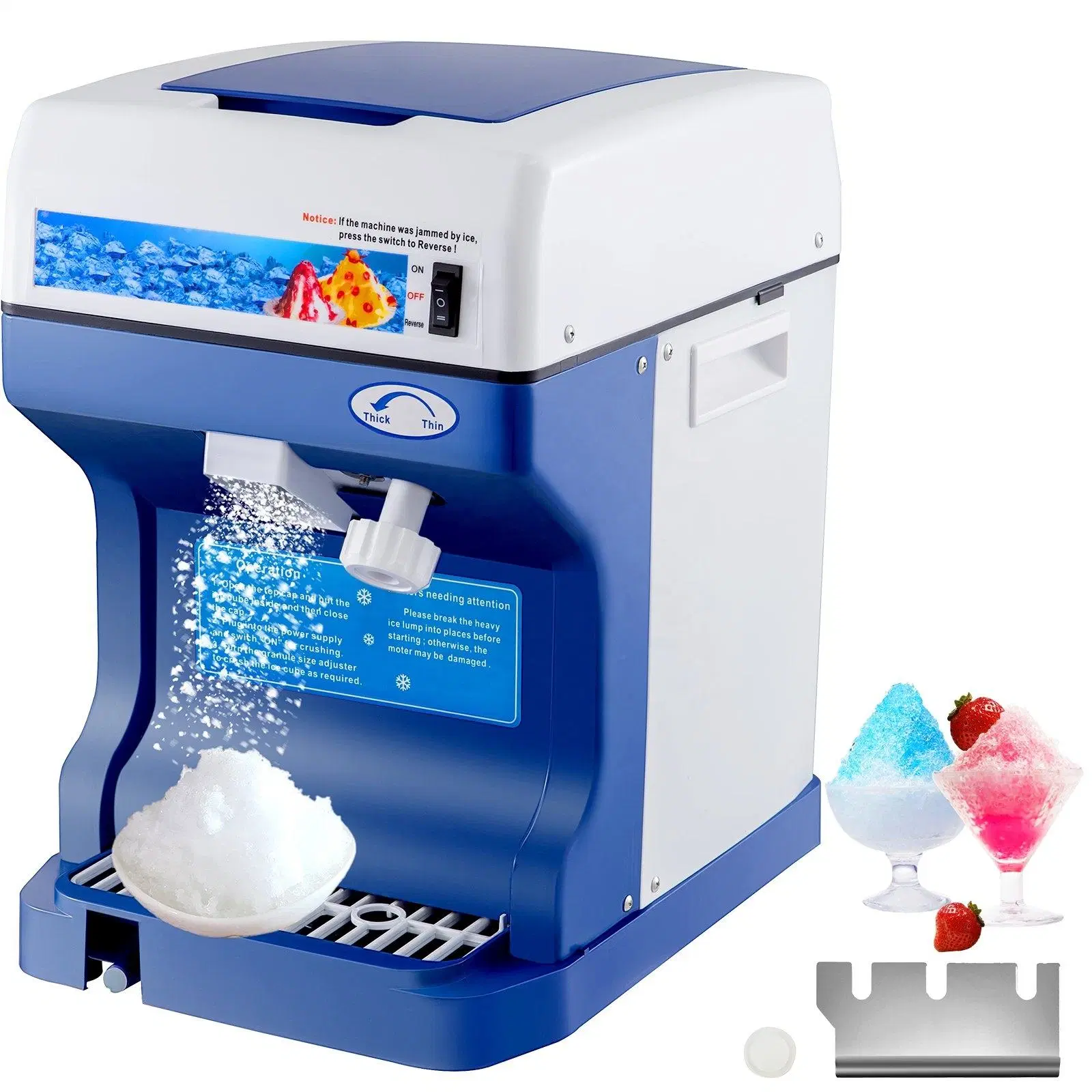 Great Quality 120 Kg/H Electric Snow Cone Maker Machine Commercial Ice Shaver Crusher