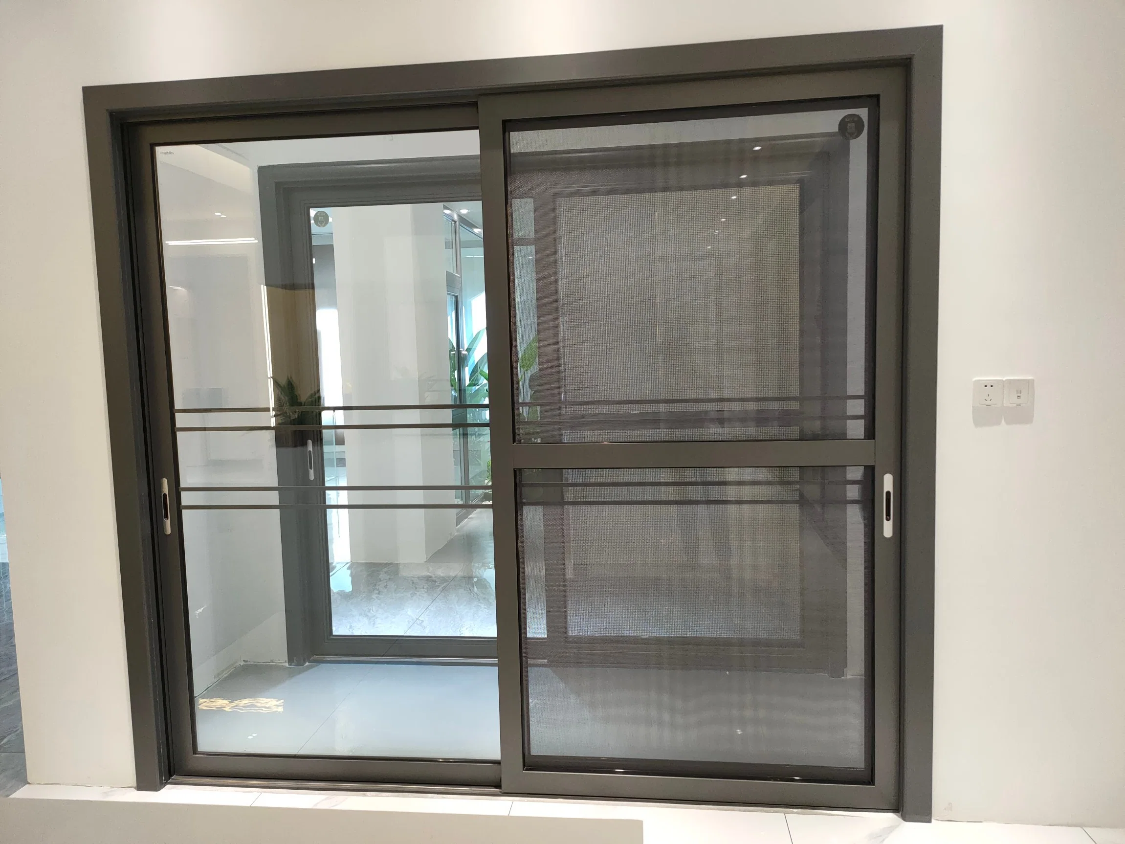 Aluminum Profile Sliding Door, Soundproof Door, Double Glaze Door, Exterior Glass Door