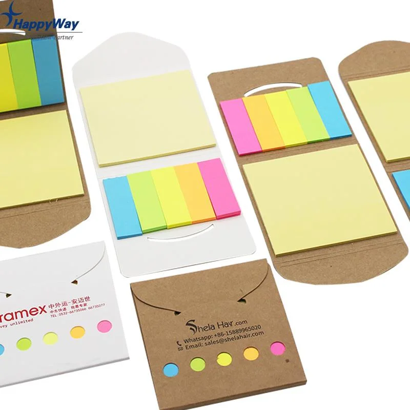 Papier autocollant Kraft à cube carré pliable et imprimé sur mesure Bloc-notes