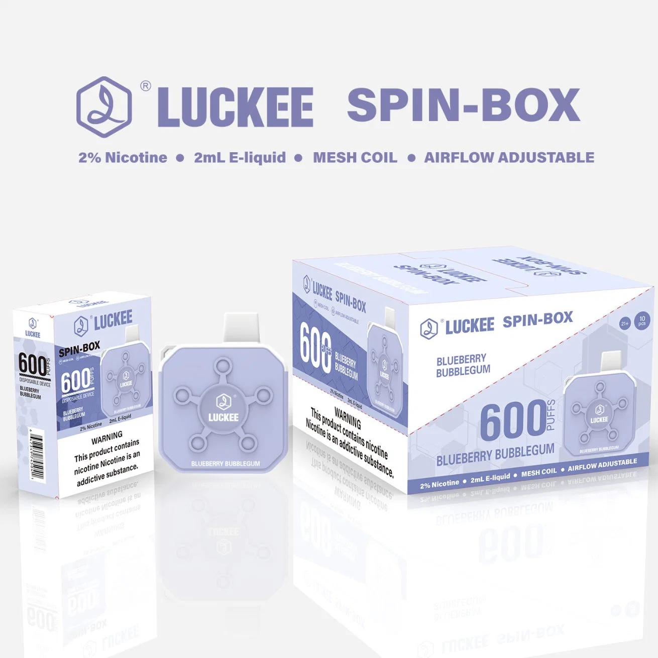 Disposable/Chargeable Vape Pen Spin-Box Wholesale/Supplier Cheap Vape with 600puff 2ml