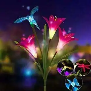 Sales Good Price Coloroutdoor Waterproof Lily Solar Flowers Garden Lights