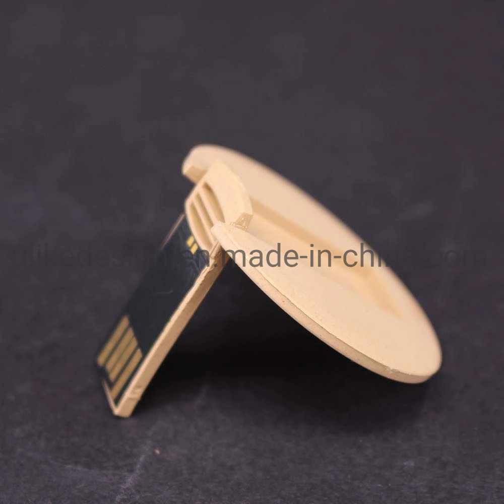 Super Thin Wooden Card Rotating Box Christmas Gift Special Promotion USB Flash Drive/USB Pen Drive