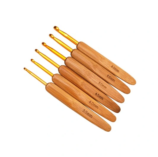 Wholesale/Supplier 1.25mm Bamboo Handle Crochet Tool Used for Hair Metal Head Crochet Hook