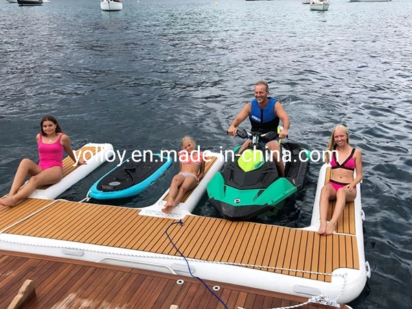 E-Shaped Watercraft Inflatable Jet Ski Floating Dock for Marinas