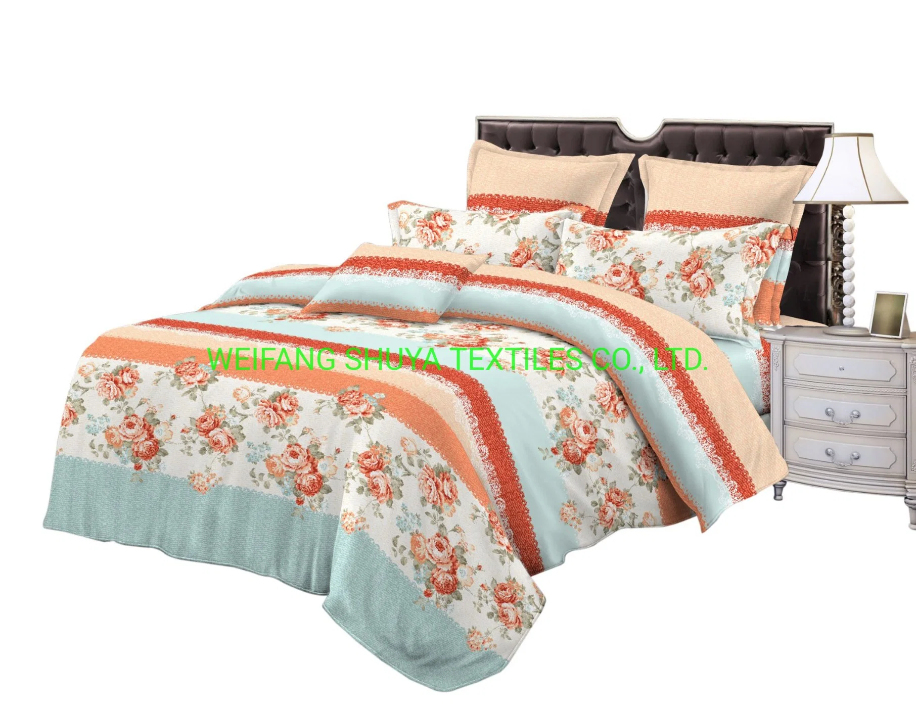 Bedding 100% Polyester Printed Fabric Can Be Customized 3 Sets