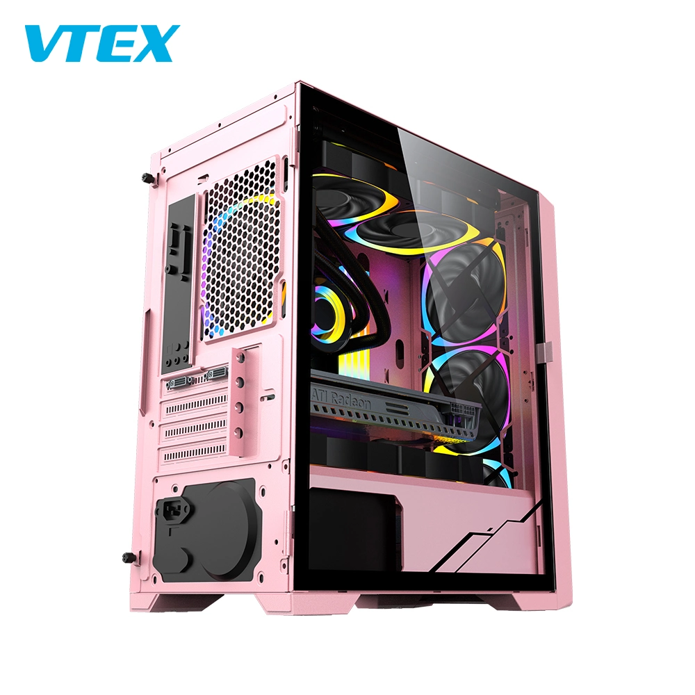 Gabinete de computador para jogos Host Gaming RGB com vidro temperado e ventilador Argb.