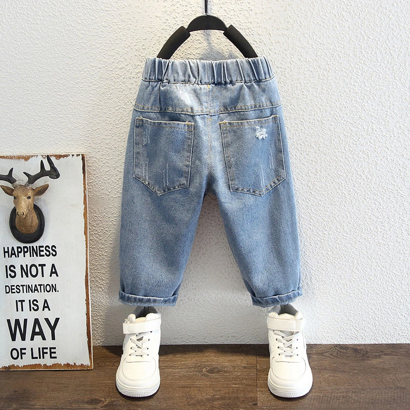 High Quality Customization Kids Denim Pants Wholesale Loose Casual Children's Jeans Pants