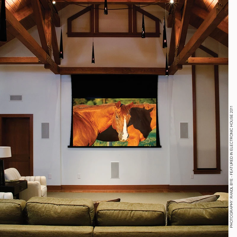 16: 9 92 Inch Motorized Tab Tensioned Projector Screen