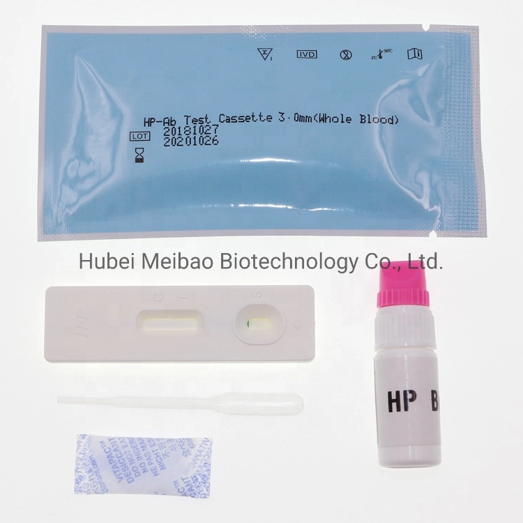 Alimentação de médicos de diagnóstico in vitro de H. pylori Teste rápido de anticorpos Teste rápido de sangue da HP