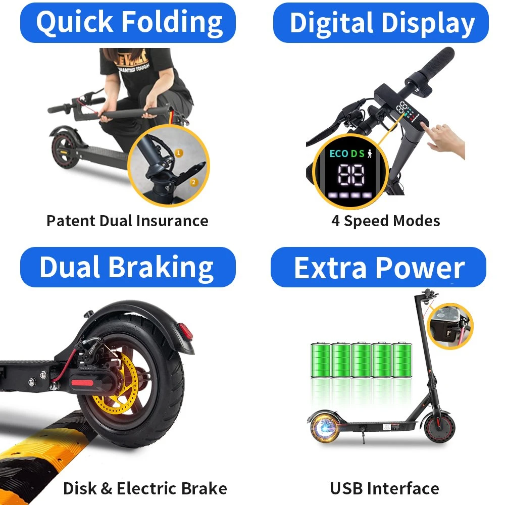 10inch 500W 15ah Self-Balancing Electric Scooter for Adult (E9 MAX)