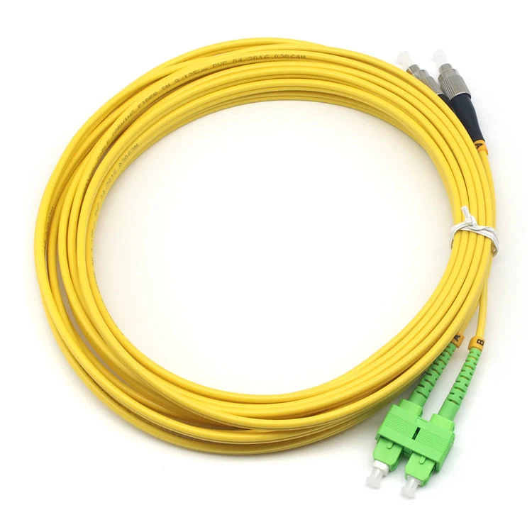 Дуплекс 2 ядер Sc-St Sm оптоволоконный кабель питания исправлений, длина 3 м