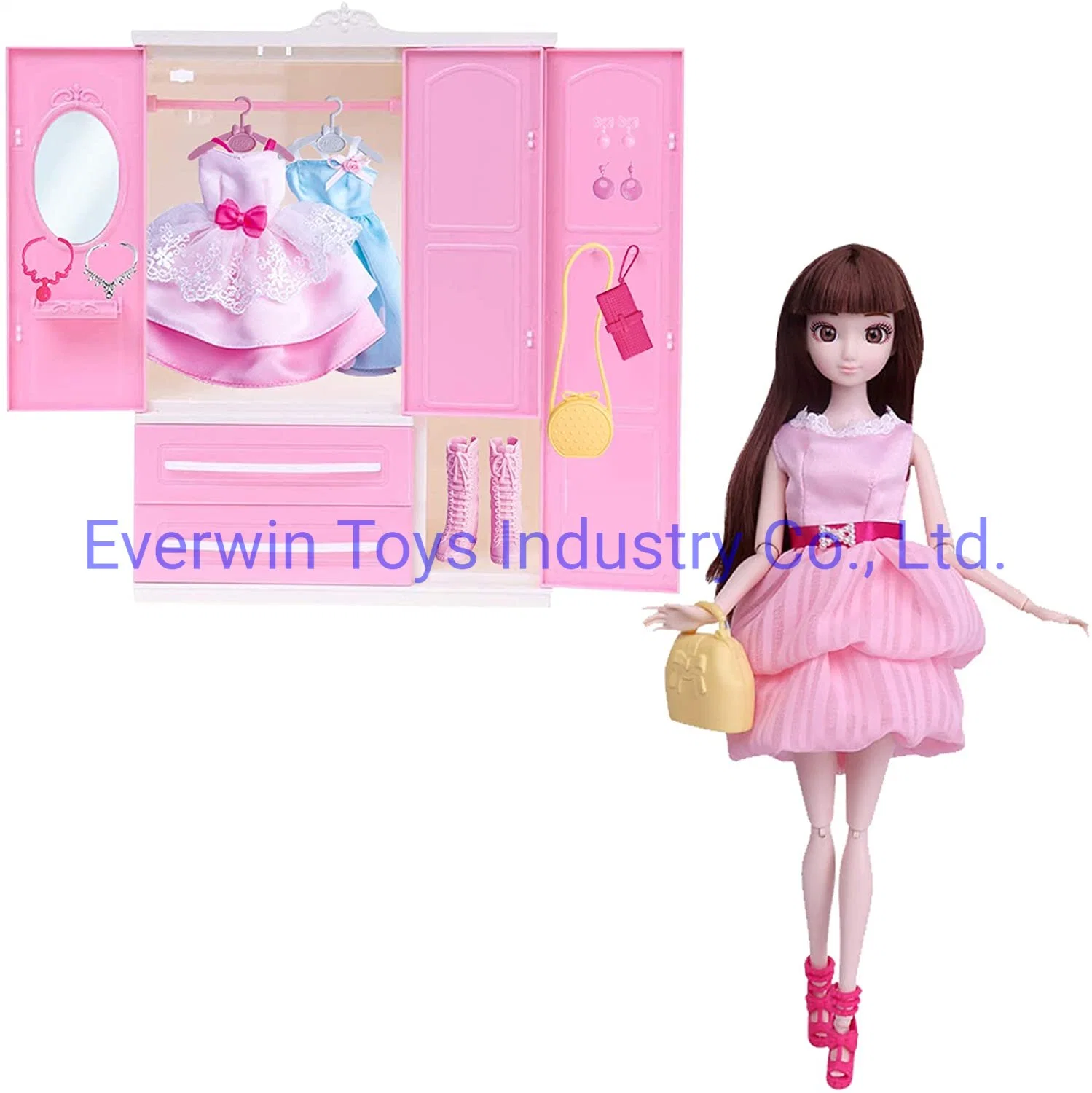 Beilinda Brand Plastic Toy Doll Furniture Bed for 1/6 Doll