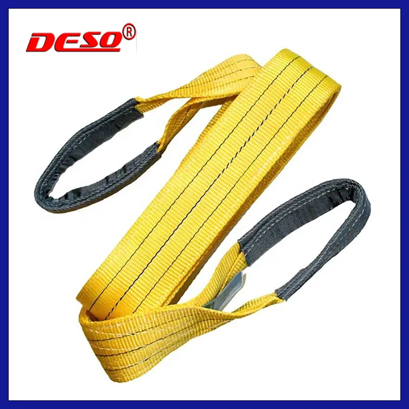 Polyester Cargo Lashing Strap / Lifting Belt Eye Flat Webbing Sling